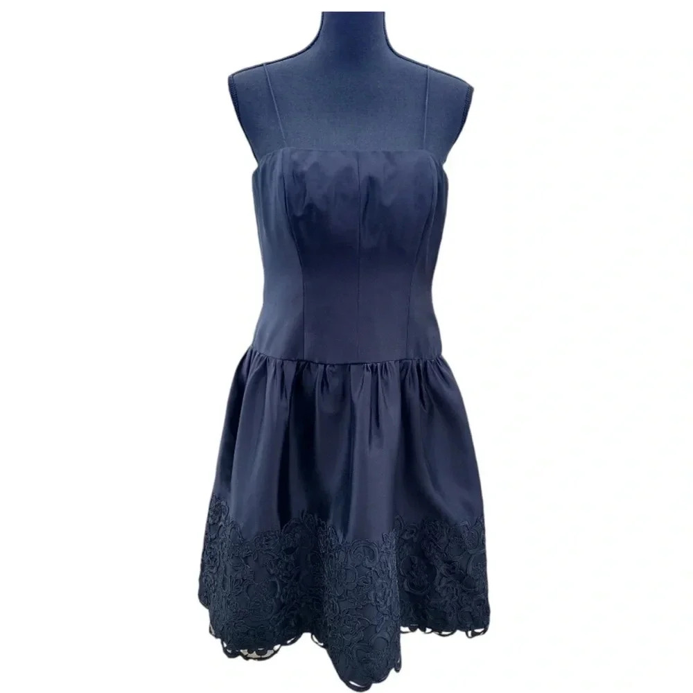 Chetta B. (Sherrie Bloom & Peter Noviello) 100% silk corset dress w/ lace sz 10